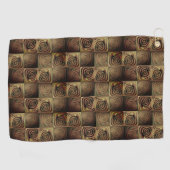 Verlichting van vierkanten met bruine gradiëntcirk golfhanddoek (Horizontaal)