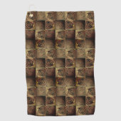 Verlichting van vierkanten met bruine gradiëntcirk golfhanddoek (Voorkant)