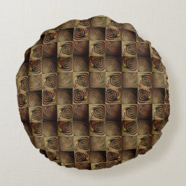 Verlichting van vierkanten met bruine gradiëntcirk rond kussen