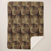 Verlichting van vierkanten met bruine gradiëntcirk sherpa deken (Voorkant)