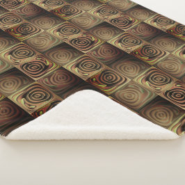 Verlichting van vierkanten met bruine gradiëntcirk sherpa deken