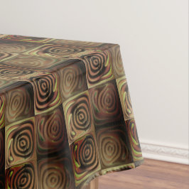 Verlichting van vierkanten met bruine gradiëntcirk tafelkleed