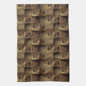 Verlichting van vierkanten met bruine gradiëntcirk theedoek (Verticaal)