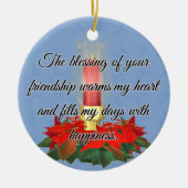 Verlichting van vriendschapsarchitectuur keramisch ornament (Voorkant)