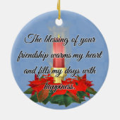 Verlichting van vriendschapsarchitectuur keramisch ornament (Achterkant)