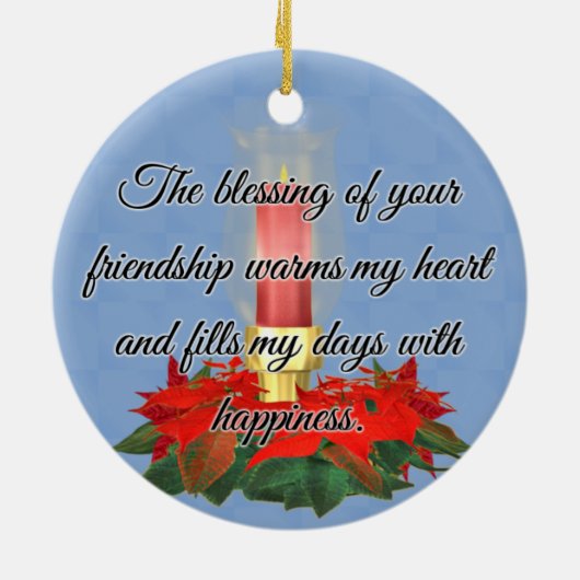 Verlichting van vriendschapsarchitectuur keramisch ornament (Achterkant)