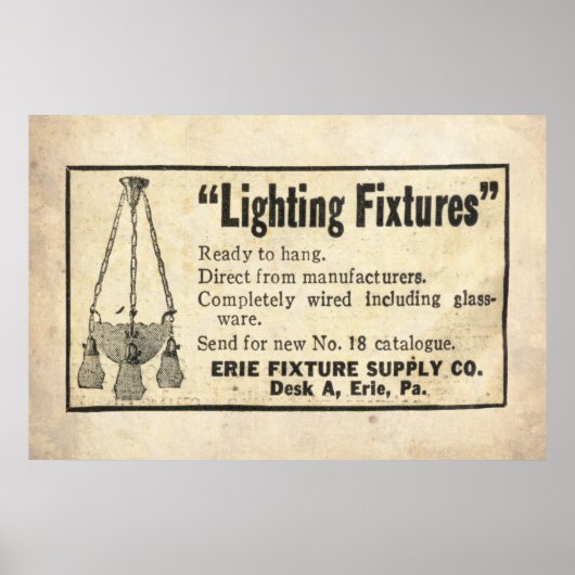verlichting vanaf 1920 poster (Voorkant)