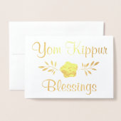 Verlichting voor Yom Kippur Folie Kaarten (Voorkant met envelop)