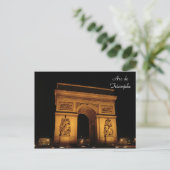 Verlichtingen in Parijs: Arc de Triomphe Briefkaart (Staand voorkant)