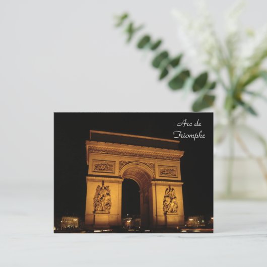 Verlichtingen in Parijs: Arc de Triomphe Briefkaart (Staand voorkant)