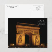 Verlichtingen in Parijs: Arc de Triomphe Briefkaart (Voorkant / Achterkant)