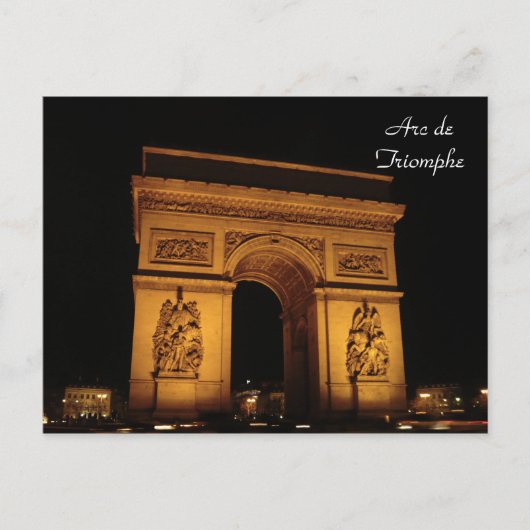 Verlichtingen in Parijs: Arc de Triomphe Briefkaart (Voorkant)