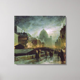 Verlichtingen in Sint-Petersburg, 1869 Canvas Afdruk