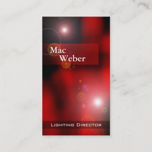 Verlichtingen - Verlichtingsdirecteur Technisch ve Visitekaartje (Voorkant)