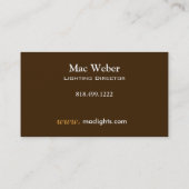 Verlichtingen - Verlichtingsdirecteur Technisch ve Visitekaartje (Achterkant)