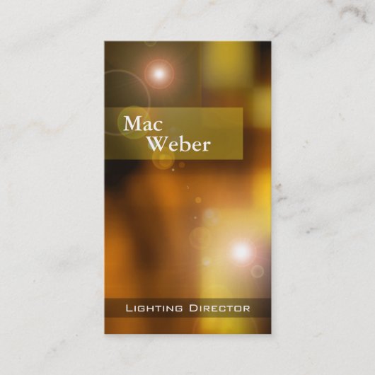 Verlichtingen - Verlichtingsdirecteur Technisch ve Visitekaartje (Voorkant)