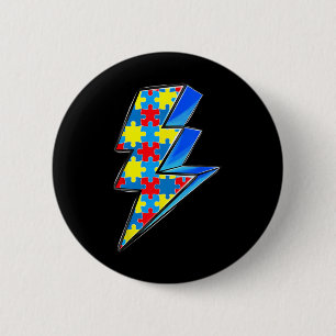 Verlichtingsbout Puzzel Autisme Bewustzijnsdag Ond Ronde Button 5,7 Cm