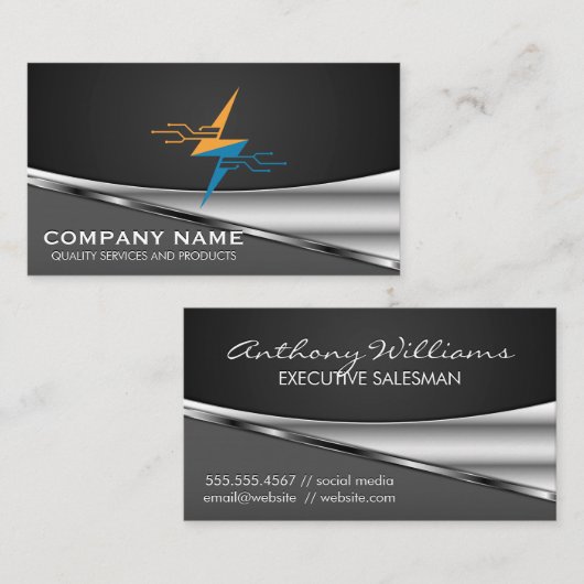 Verlichtingsbout Tech Logo Visitekaartje (Voorkant / Achterkant)