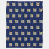 Verlichtingsbrief A (middeleeuws blauw en rood) Fleece Deken (Voorkant)