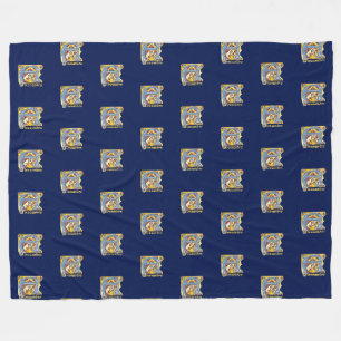 Verlichtingsbrief A (middeleeuws blauw en rood) Fleece Deken