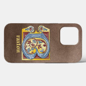 Verlichtingsbrief B (middeleeuws blauw en rood) Case-Mate iPhone Case (Achterkant (horizontaal))