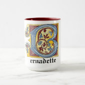 Verlichtingsbrief B (middeleeuws blauw en rood) Mok (Midden)