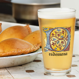 Verlichtingsbrief D Gla (middeleeuws blauw en rood Glas