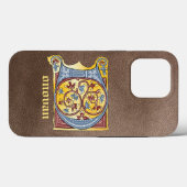 Verlichtingsbrief D (middeleeuws blauw en rood) Case-Mate iPhone Case (Achterkant (horizontaal))