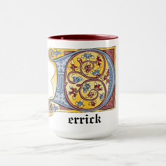 Verlichtingsbrief D-Mok (middeleeuws blauw en rood Mok (Midden)