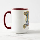 Verlichtingsbrief D-Mok (middeleeuws blauw en rood Mok (Links)