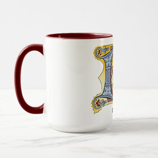 Verlichtingsbrief D-Mok (middeleeuws blauw en rood Mok (Links)