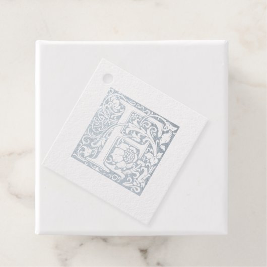 Verlichtingsbrief F Monogram zilver Jubileum Bedankjes Labels (Met doos)