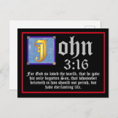 Verlichtingsbrief John 3 16 Paasbijbelprijsopgave Briefkaart (Voorkant / Achterkant)