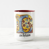 Verlichtingsbrief L (middeleeuws blauw en rood) Mok (Midden)