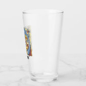 Verlichtingsbrief M (middeleeuws blauw en rood) Glas (Links)