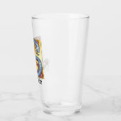 Verlichtingsbrief S (middeleeuwen blauw en rood) Glas (Links)