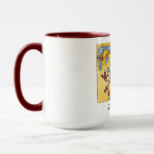 Verlichtingsbrief T (middeleeuwen blauw en rood) Mok (Links)