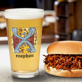 Verlichtingsbrief X (middeleeuws blauw en rood) Glas