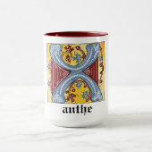 Verlichtingsbrief X (middeleeuws blauw en rood) Mok (Midden)