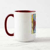 Verlichtingsbrief X (middeleeuws blauw en rood) Mok (Links)