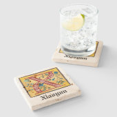 Verlichtingsbrief X monogram voor middeleeuwen Stenen Onderzetter (Zijkant)