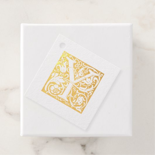 Verlichtingsbrief Y Monogram Golden Jubileum Bedankjes Labels (Met doos)