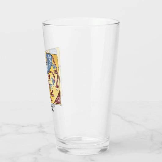 Verlichtingsbrief Y voor middeleeuwen blauw en roo Glas (Links)