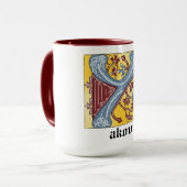 Verlichtingsbrief Y voor middeleeuwen blauw en roo Mok (Voorkant links)