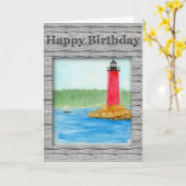Verlichtingsdag Kaart vuurtoren (grote afdruk) (Gele Bloem)