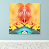 Verlichtingsdoek met verrekte doek canvas afdruk (Insitu (Houten vloer))