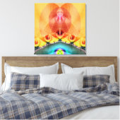 Verlichtingsdoek met verrekte doek canvas afdruk (Insitu (Slaapkamer))