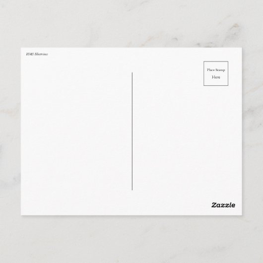 Verlichtingsdrager van HMS, , Nautisch Vliegtuig Briefkaart (Achterkant)