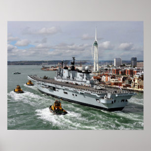 Verlichtingsdrager van HMS, , Nautisch Vliegtuig Poster