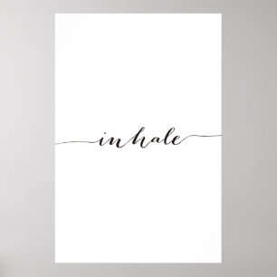 Verlichtingsdruk, minimalistische typografie, Brea Poster